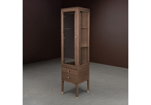 Витрина 1 створчатая левая Ливорно, Дуб Капучино