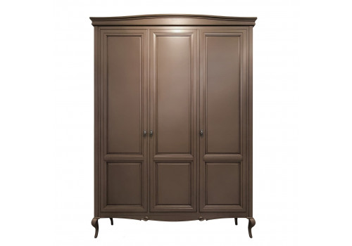 Шкаф 3 дверный Портофино, Кварц/Патина коричневая