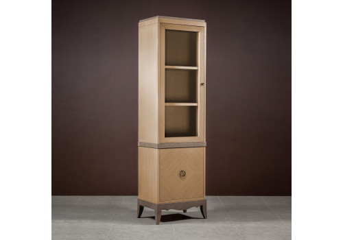 Библиотека 1 дверная левая Монте-Карло, Дуб медовый/Дуб серокоричневый