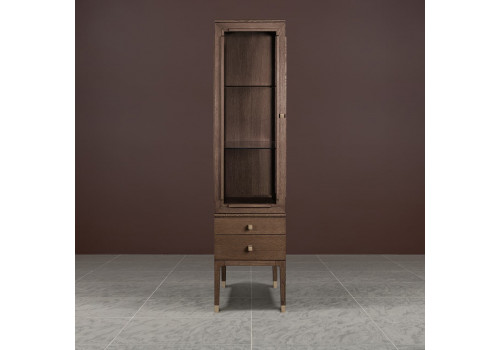 Витрина 1 створчатая левая Ливорно, Дуб Капучино