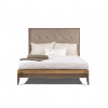 Кровать 160x200 с мягкой спинкой Монте-Карло, Дуб медовый/Дуб серокоричневый