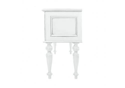 Стол туалетный Неаполь, Белый/Патина Серебро без структуры дерева