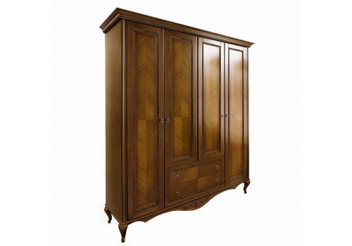 Шкаф 4 дверный Неаполь, Орех