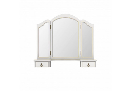 Зеркало трельяж Тиволи, Молочный/Патина Золото