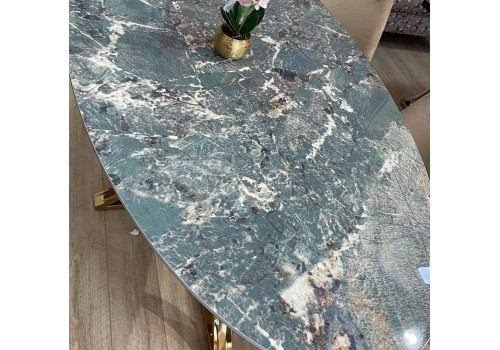 Стол обеденный Тренди DT-2889A.2, 180х90х75 см, малахитовый мрамор