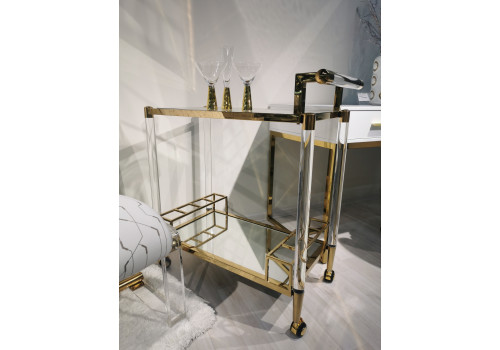 Стол сервировочный Виктори MH1798DC, 77х40х89 см, золото