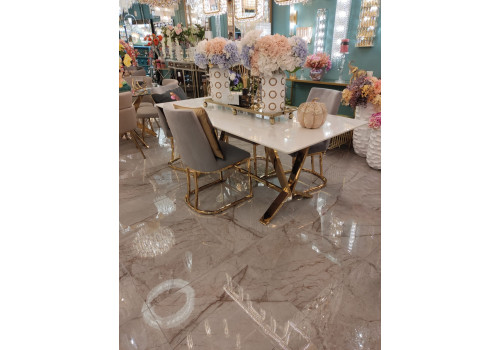 Стол обеденный Дориан DT-2853, 180х90х75 см, белый мрамор