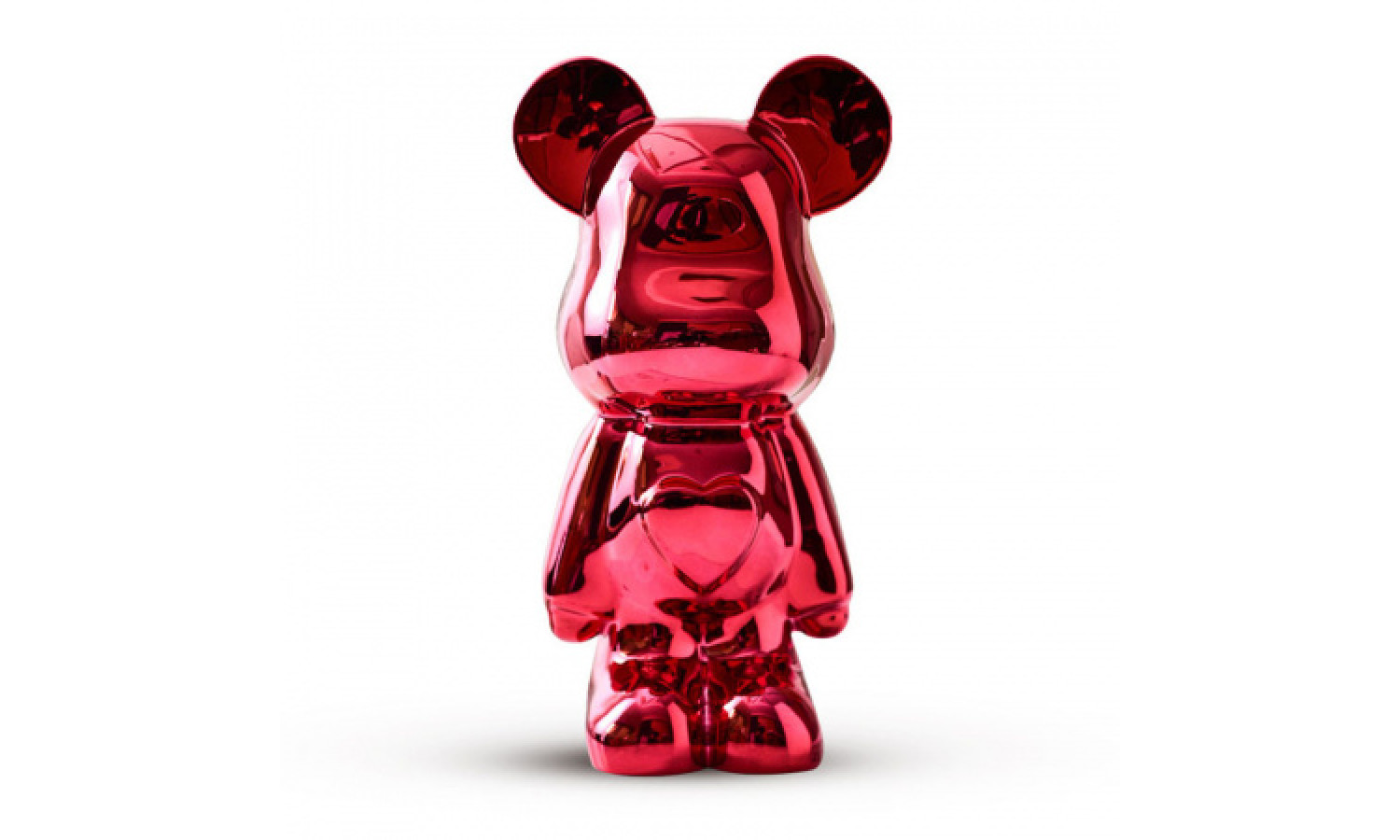 Статуэтка Lucky Bear (Bearbrick) IST-020, 28 см, красный глянцевый