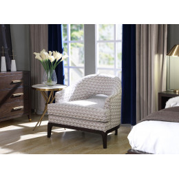 Кресло Тринити NH1918, 81х78х78, молочный с принтом