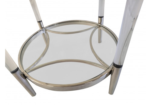 Стол журнальный Корни MH1797ET, 51х51х55, серебро