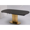Стол обеденный раскладной Атриум-2 MC3035-120B, 120(30+30)х90х77 см, черная керамика