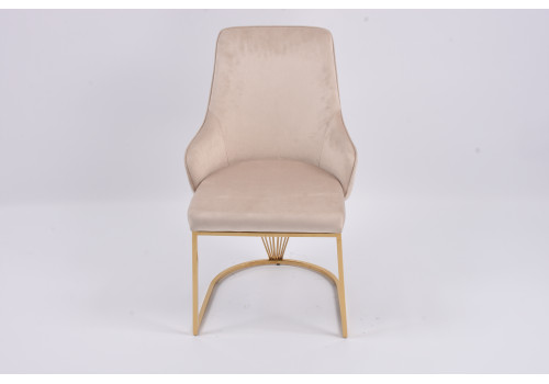 Стул обеденный Сиена MC885-BG-2, 62х57х90 см, бежевый/глянцевое золото