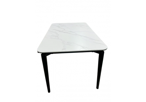 Стол обеденный Блум ART2922-140W, 140х80х75 см, белая керамика/черный