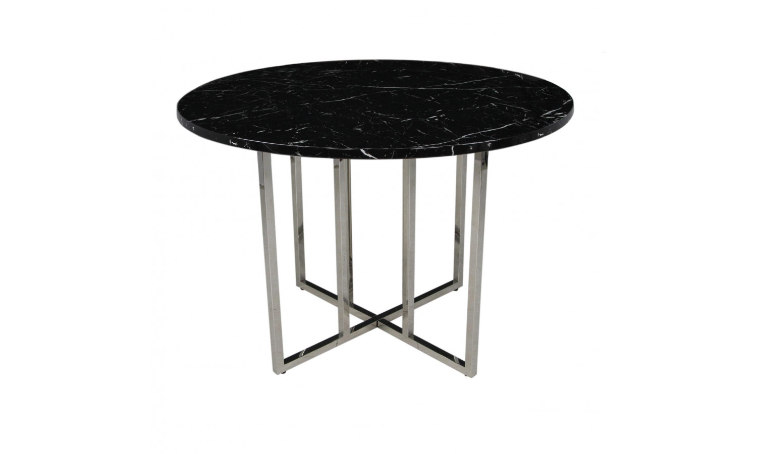 Стол обеденный Баррель F-1375, 110х110х75 см, черный мрамор