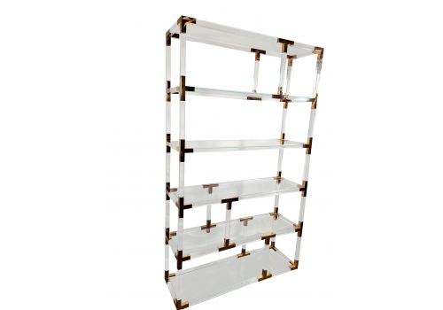 Стеллаж Роялти MH-1780NC, 120х38х200 см, прозрачный