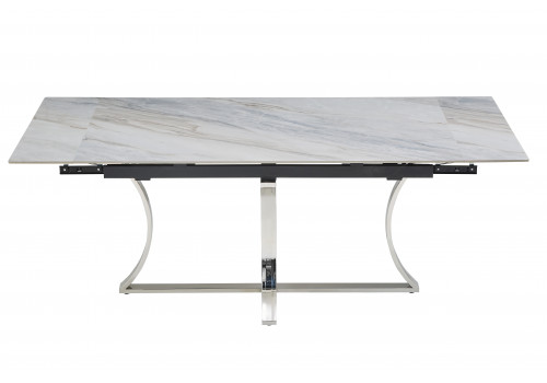 Стол обеденный Тренди Рэк DT2889, 150(200)*90*75 см, белый мрамор