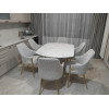 Стол обеденный раскладной Атриум-2 MC3035-140W, 140(30+30)х100х77 см, белая керамика – IST CASA