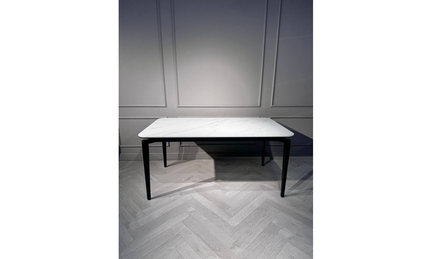 Стол обеденный Блум ART2922-140W, 140х80х75 см, белая керамика/черный