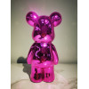 Статуэтка Lucky Bear (Bearbrick) IST-018, 28 см, фуксия глянцевый