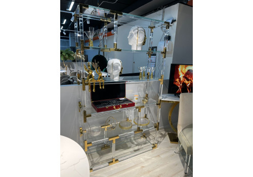 Стеллаж Роялти MH-1780NC, 120х38х200 см, прозрачный