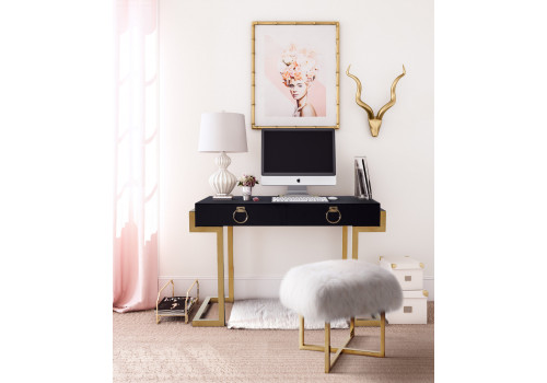 Стол-консоль Атлас МС9002-120В, 120х60х78 см, черный глянцевый