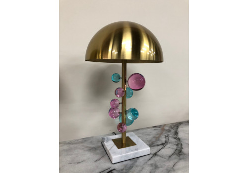 Лампа настольная MOLECULE с разноцветными шарами, 30х51 см, золото