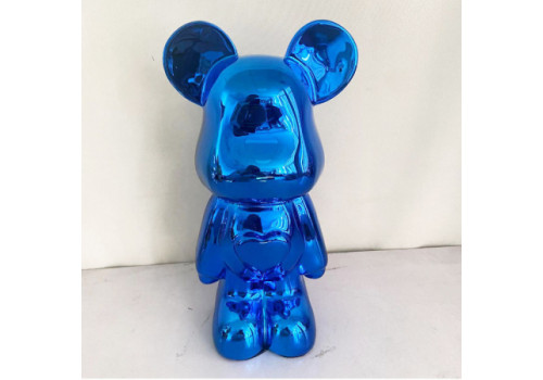 Статуэтка Lucky Bear (Bearbrick) IST-017, 28 см, синий глянцевый