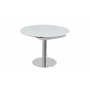 Стол обеденный раскладной Флорис MC6225DT-W,102(166)х102х77 см, белое стекло