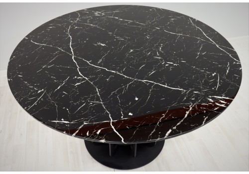 Стол обеденный Сохо F-1455, 120х120х75 см, черный мрамор