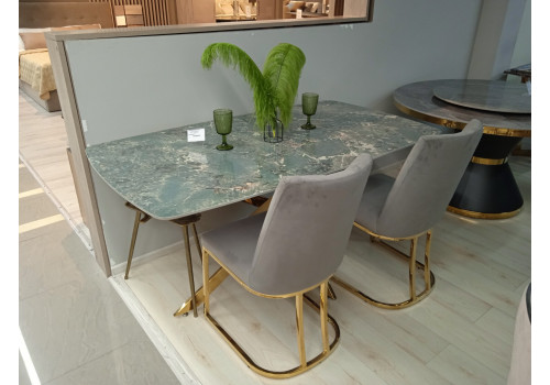 Стол обеденный Элис Рэк DT2850А.1, 160х90х75 см, малахитовый