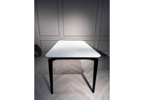 Стол обеденный Блум ART2922-160W, 160х90х75 см, белая керамика/черный