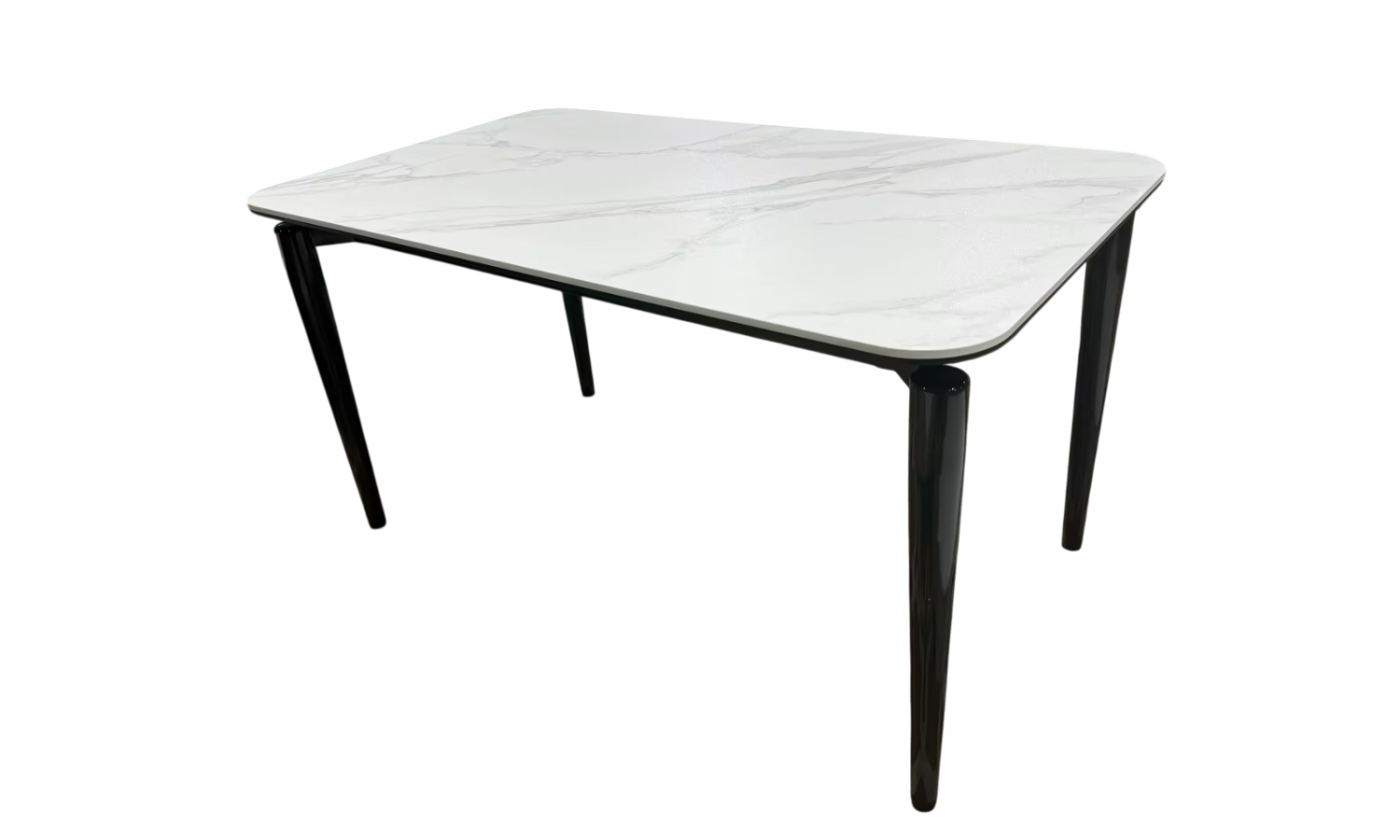 Стол обеденный Блум ART2922-160W, 160х90х75 см, белая керамика/черный