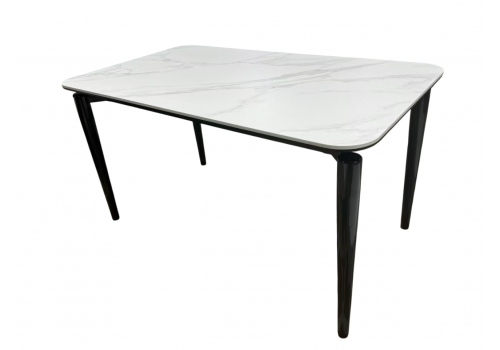 Стол обеденный Блум ART2922-140W, 140х80х75 см, белая керамика/черный