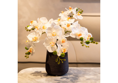 Ветка орхидеи, IST-038, 45 см, белый