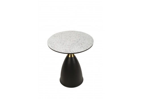 Столик журнальный Бонс SX-51, 51x56 см, белый/черный