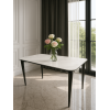 Стол обеденный Блум ART2922-160W, 160х90х75 см, белая керамика/черный