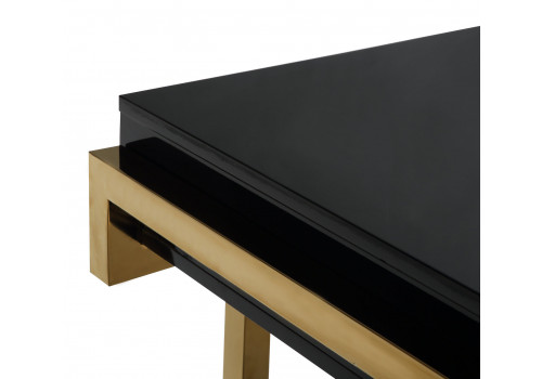 Стол-консоль Атлас МС9002-120В, 120х60х78 см, черный глянцевый