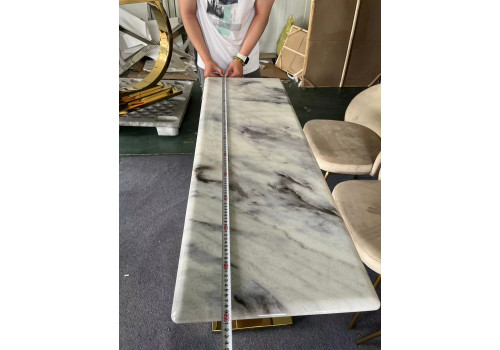 Стол-консоль Лира IST-806,120х40х76 см, светло-серый/золотой