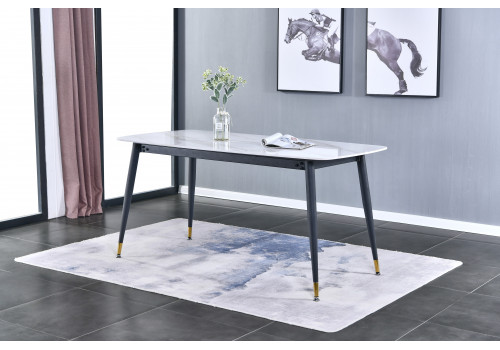 Стол обеденный Рио DT-2849.2, 120х80х75 см, белый мрамор