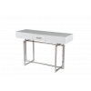 Стол-консоль Гарда P-MJ-003, 120х40х76 см, белый/хром