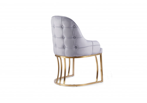 Стул обеденный Фрида DС-1112, серый, матовое золото