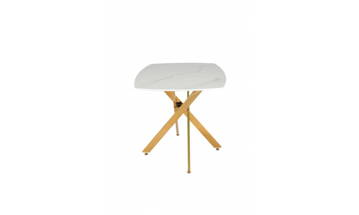 Стол обеденный Элис Рэк BS1803-140WT,140х80х76 см, белый/золото