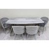 Стол обеденный Соар F-1194,180х100х76 см, белый мрамор