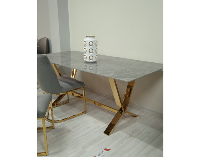 Стол обеденный Дориан DT-2853.1, 180х90х75 см, серый мрамор