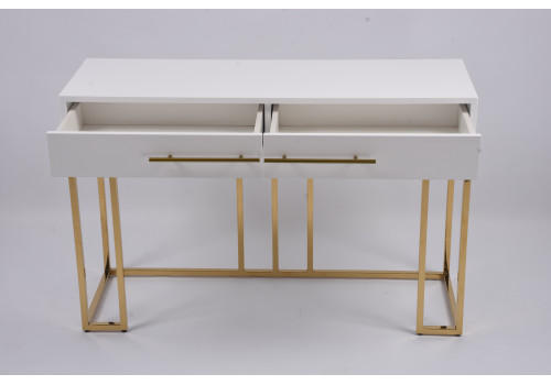 Стол-консоль Альма МС9005-120W, 120х40х78 см, белый глянцевый