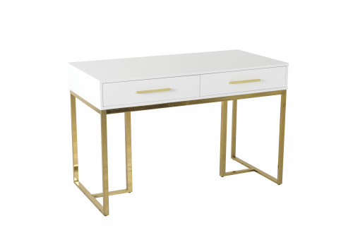 Стол-консоль Армада F-1543, 120х60х78 см, белый, золото