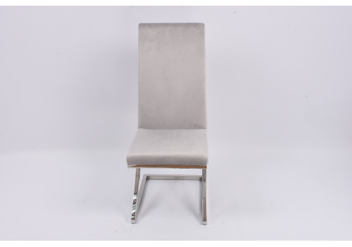 Стул обеденный Палермо MC799-GR-3, 60х46х105 см, серый/глянцевое серебро