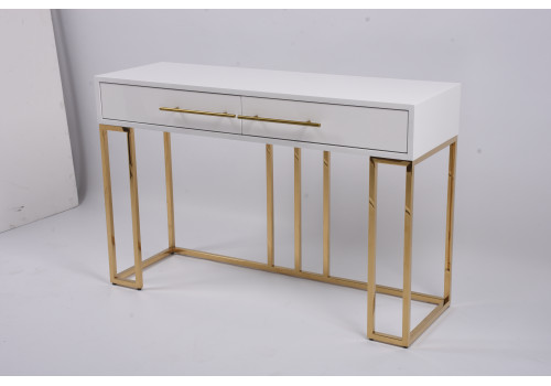 Стол-консоль Альма МС9005-120W, 120х40х78 см, белый глянцевый