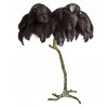Торшер страусиные перья FEATHER LAMP, Цвет: черный