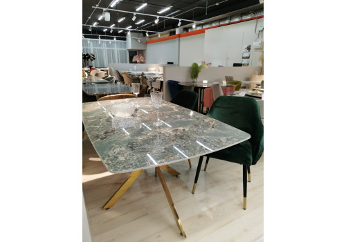 Стол обеденный Элис Рэк DT2850А.1, 160х90х75 см, малахитовый